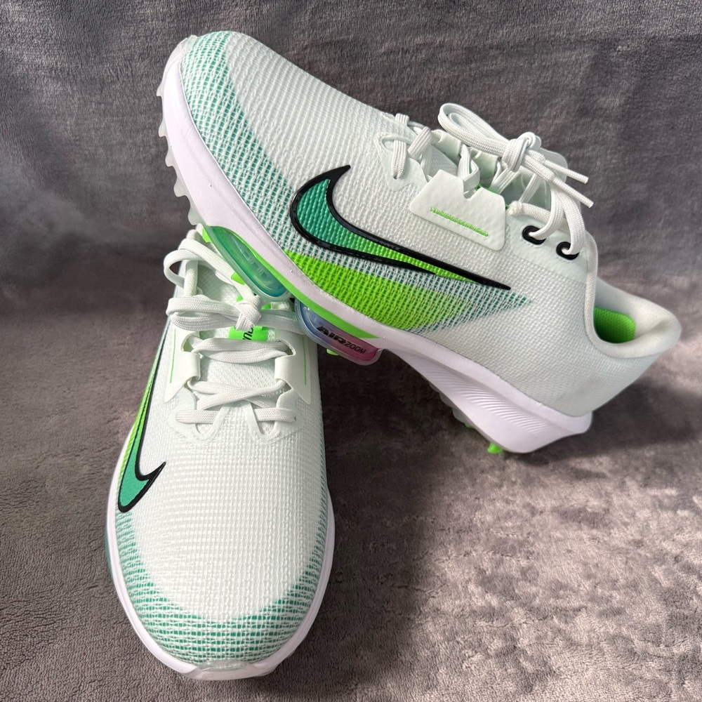 Nike Air Zoom Infinity Tour 2 Golf Shoes White Green  Men's Size 10